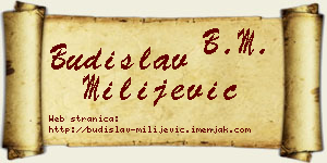 Budislav Milijević vizit kartica